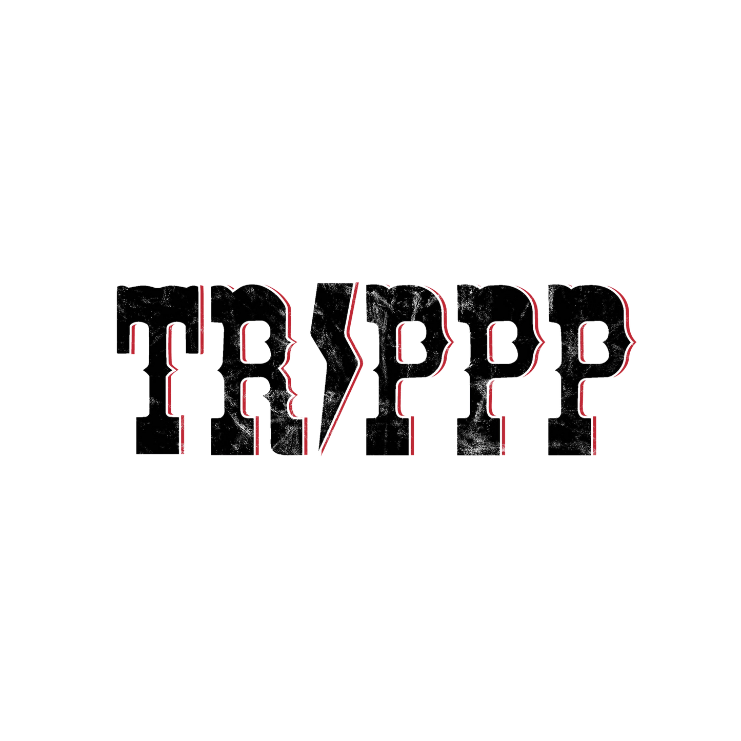 Trippp Black Logo Transparent Sticker