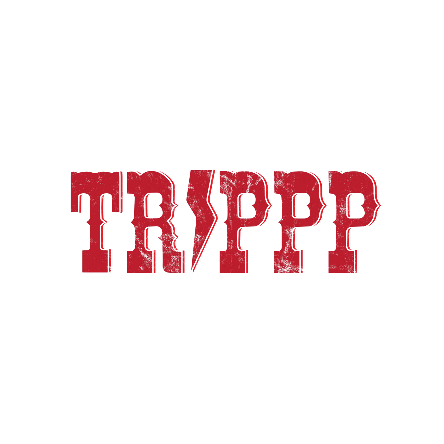 Trippp Red Logo Transparent Sticker