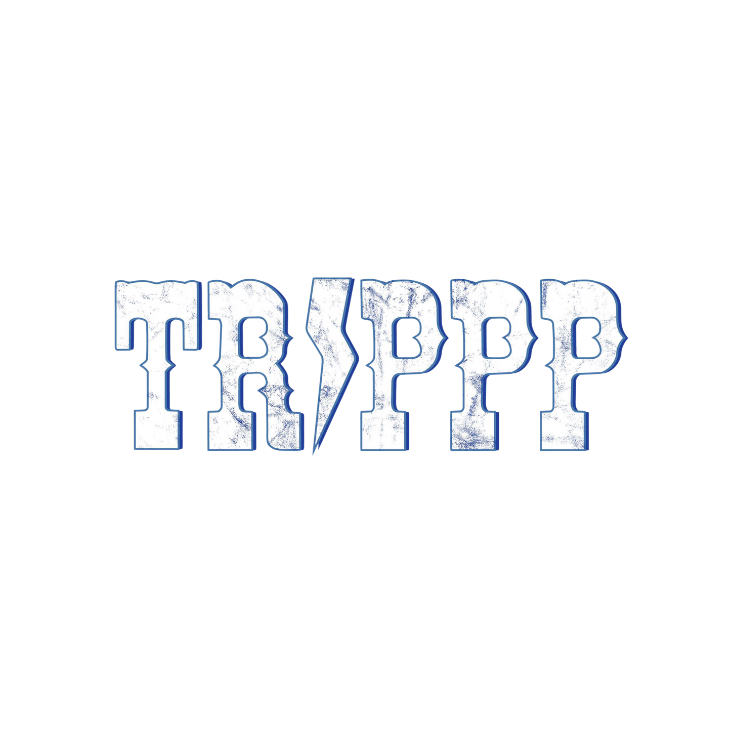 Trippp White Logo Transparent Sticker