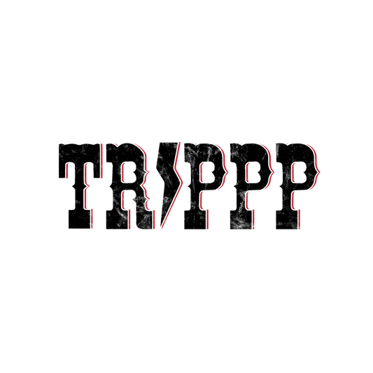 Trippp Black Logo Transparent Sticker