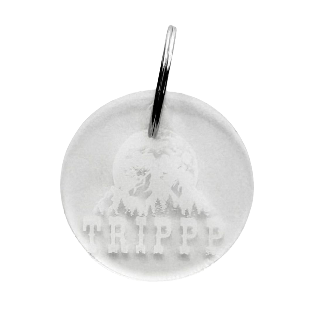 Moon and Mountain Logo Keychain