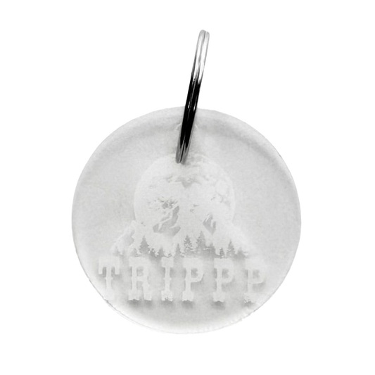 Moon and Mountain Logo Keychain