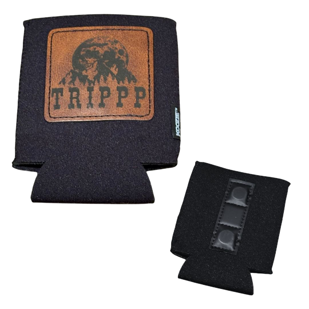 Moon and Mountain Logo Patch Koozie (Black)