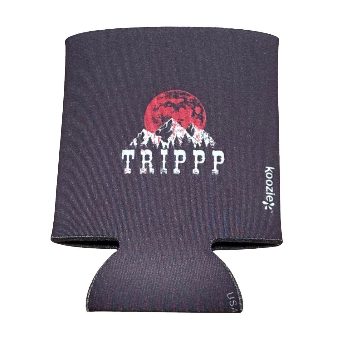 Foam Moon and Mountain Logo Koozie (Black)