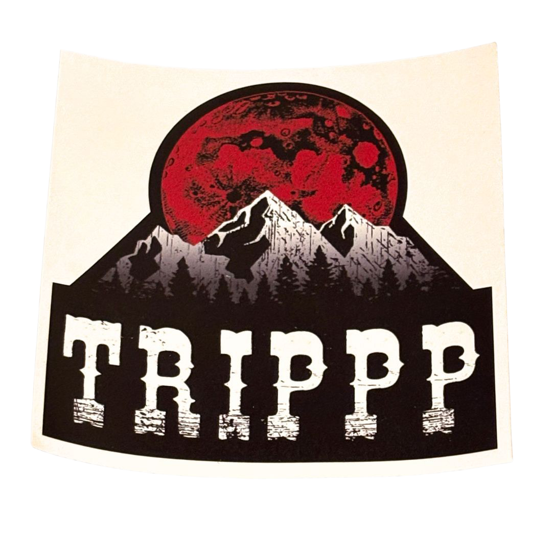 Moon and Mountain Logo Sticker