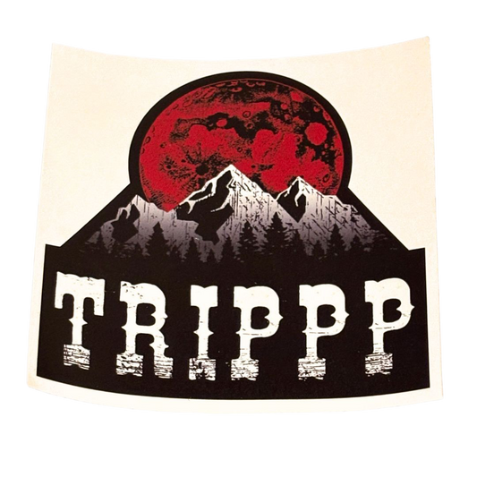 Moon and Mountain Logo Sticker