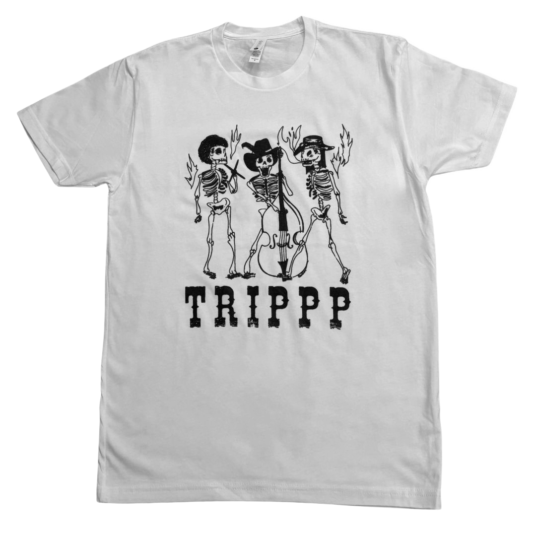 Dancing Skeletons Logo T (White)